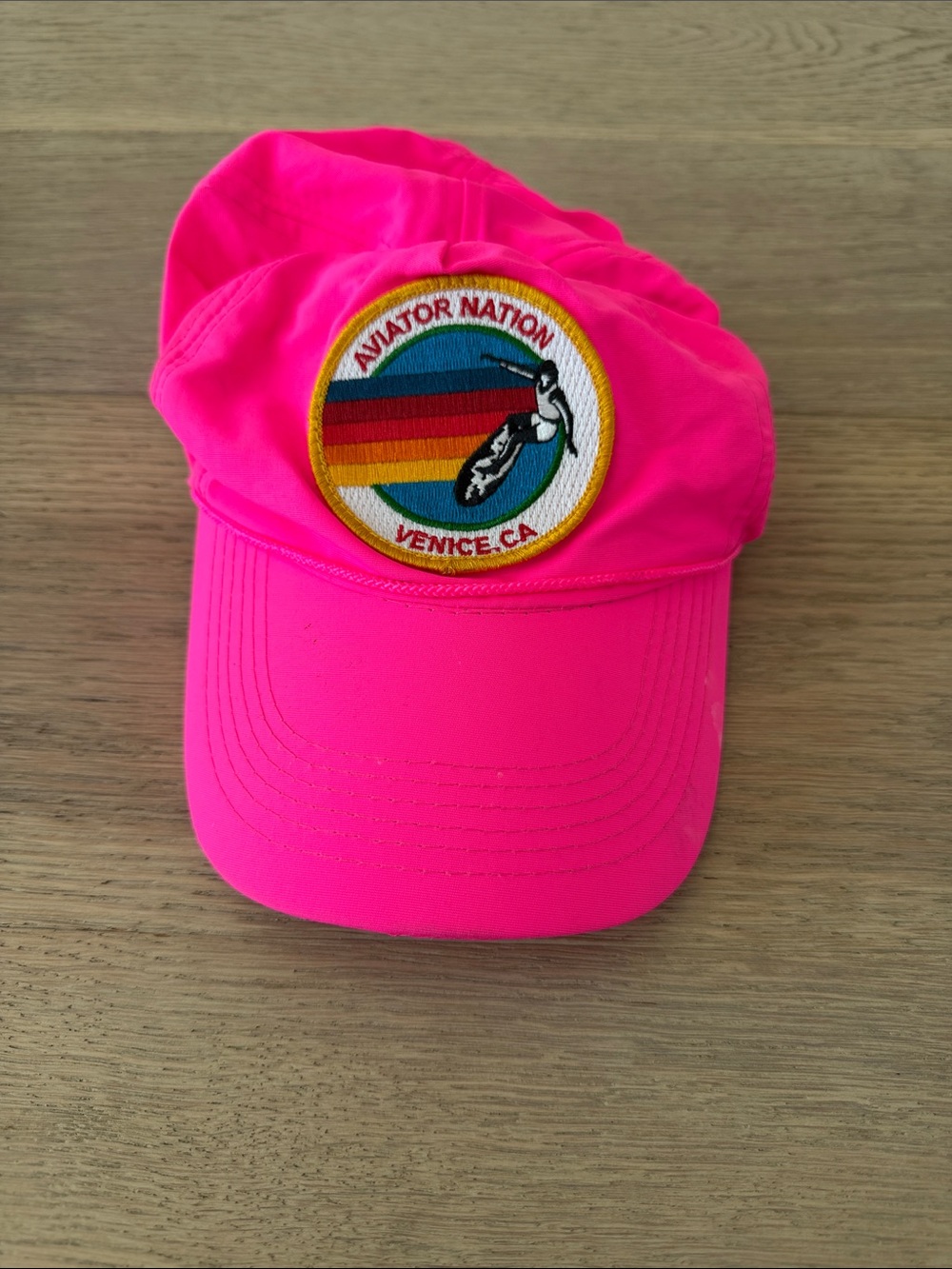 Aviator Nation Kids Neon Pink Venice Patch Hat